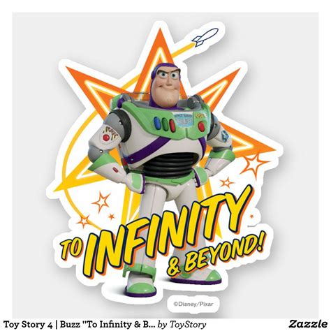 Toy Story Buzz To Infinity Beyond Stars Sticker Zazzle Toy