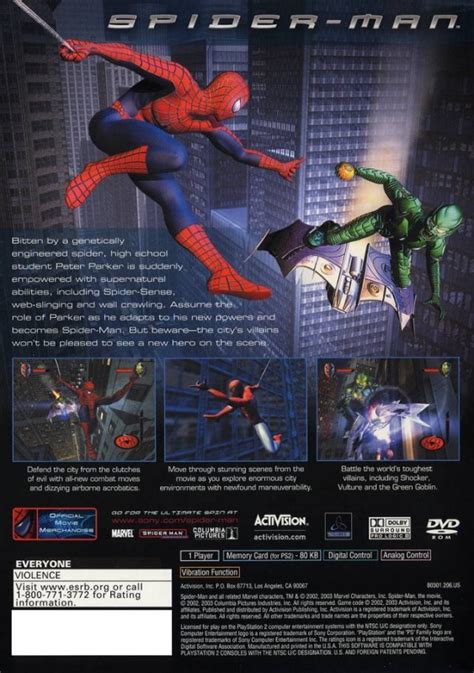 Spiderman: The Movie for PlayStation 2 - Sales, Wiki, Release Dates, Review, Cheats, Walkthrough