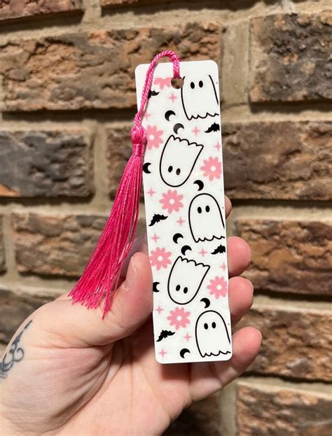 Cute Ghost Bookmark Spooky Bookmark Gift Ideas Halloween Bookmark