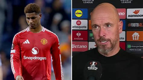 Erik Ten Hag Explains Reason Why Marcus Rashford Was Taken Off At Half