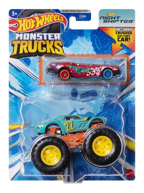 Esell Ro Hot Wheels Monster Truck Si Masinuta Metalica Night Shifter
