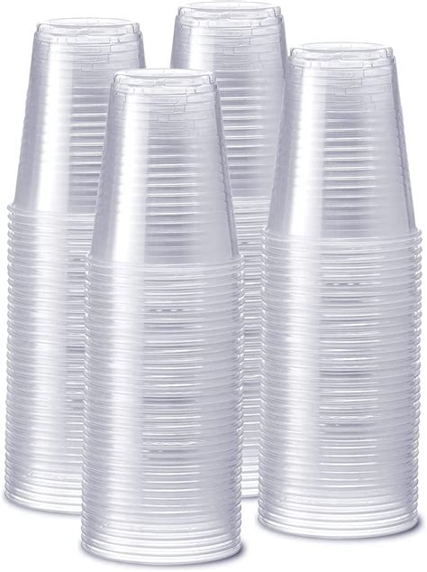 Comfy Package 12 Oz Plastic Drinking Cups Disposable Clear Cups For