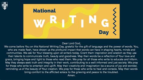 National Writing Day Embracing The Power Of Words With Faith And