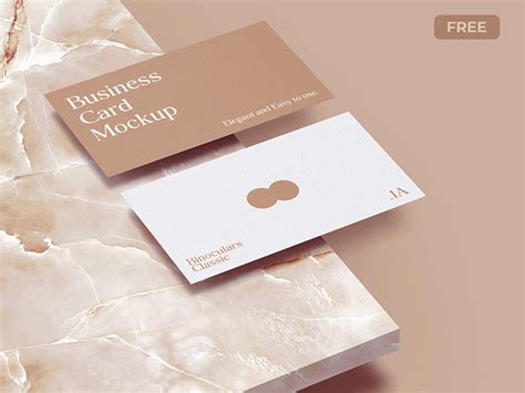 Elegant Business Card Mockup Free Resource Freebie Supply