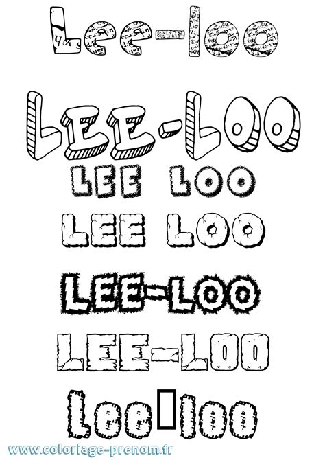 Coloriage Du Prénom Lee Loo à Imprimer Ou Télécharger Facilement