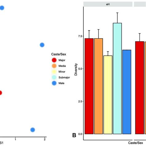 Alpha And Beta Diversity Plots Of Different Castes And Sexes Of Eciton