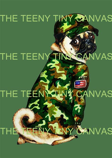 U.S. Army Patriot Pug From the FUGLY PUGS Series Ltd Edition | Etsy