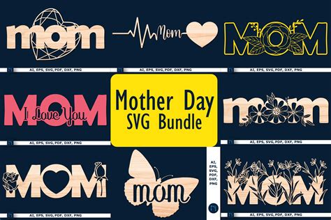 Paper Cut Mothers Day Svg Bundle Graphic By Ngised · Creative Fabrica