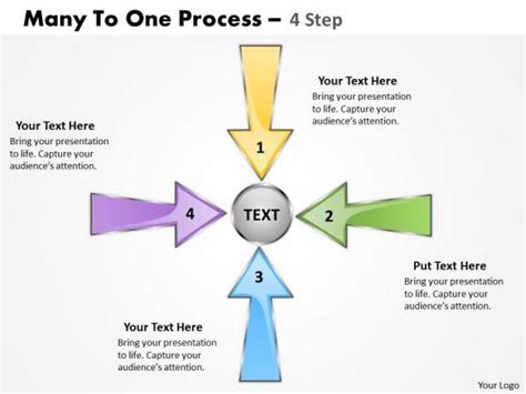 Consulting Diagram Many To One Process 4 Step 6 Strategy Diagram