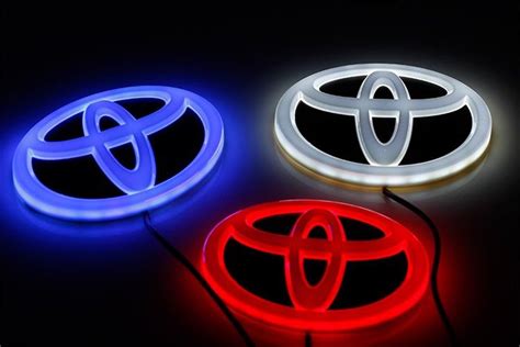 4d Lighted For Toyota Vw Audi Bmw Led Car Emblem With White Blue Red