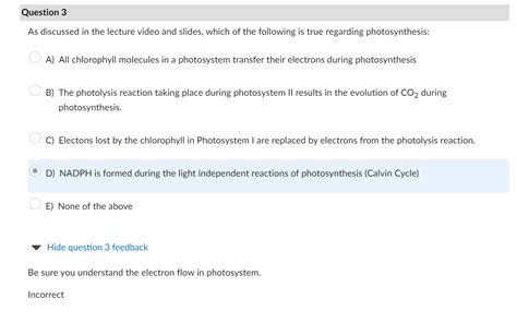 Solved A) All chlorophyll molecules in a photosystem | Chegg.com