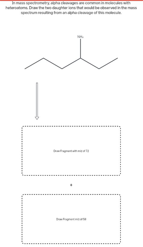 Solved In Mass Spectrometry Alpha Cleavages Are Common In Chegg