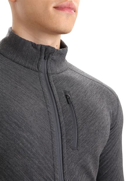 Icebreaker Mens Realfleece™ Merino Descender Long Sleeve Zip Size