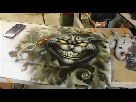 Airbrushing An Evil Cheshire Cat Part Two YouTube