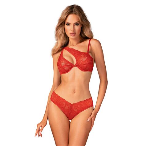 Ensemble lingerie 2 pièces Atenica Rouge Obsessive Lemon Curve