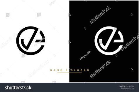 Je Ej Abstract Letters Logo Monogram Royalty Free Stock Vector