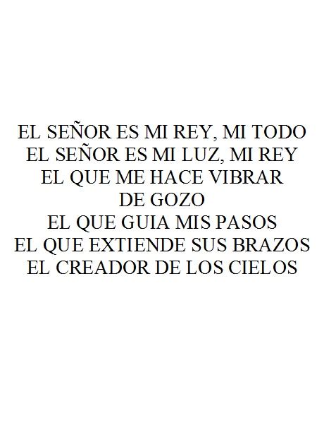 Letra De El Señor Es Mi Rey crispwoman