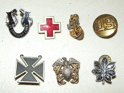 Vintage Lot of WWII U.S. Military USN Navy Army Pin Pins Badge WW2 | eBay