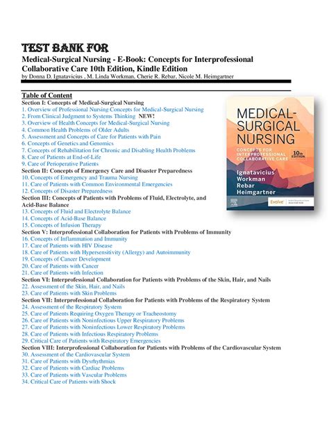 Medical Surgical Nursing Concepts For Interprofessional Collaborative