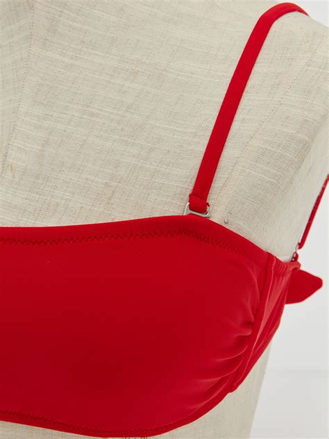 Turuncu Kadın Bağlama Detaylı Bikini Üst S39426Z8 V3M LCW