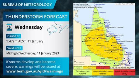 Bureau of Meteorology, Queensland on Twitter: "⛈️Thunderstorm forecast ...