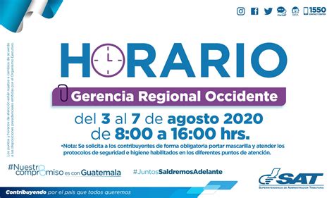 SAT Guatemala on Twitter Atención Región Occidente Del 3 al 7 de