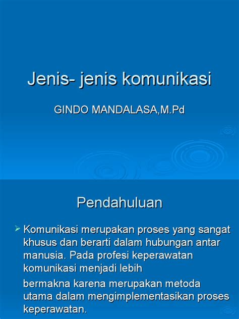 Jenis Jenis Komunikasi Pdf