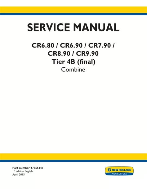 Ppt New Holland Cr Tier B Final Combine Service Repair Manual