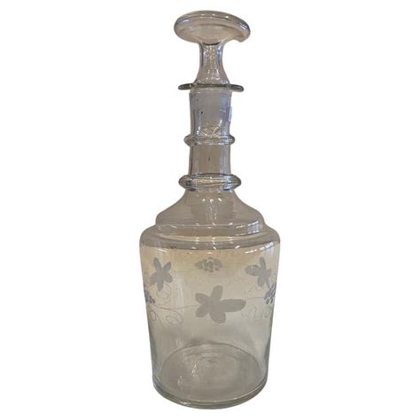 Mid Century French Glass Wine Carafe Decanter With Stopper And Handle For Sale At 1stdibs