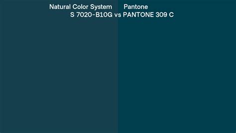 Natural Color System S 7020 B10G Vs Pantone 309 C Side By Side Comparison