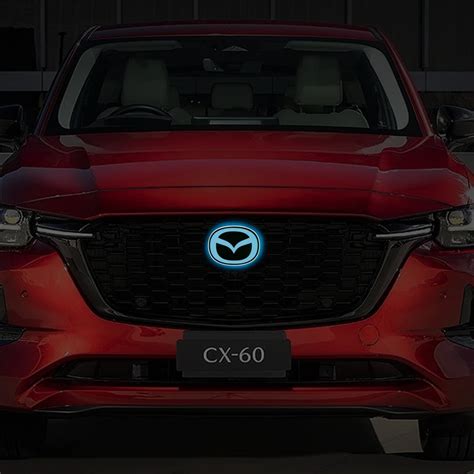 Light Up Car Logo Badge Front Grill Emblem Ambient Light For Mazda Cx 60