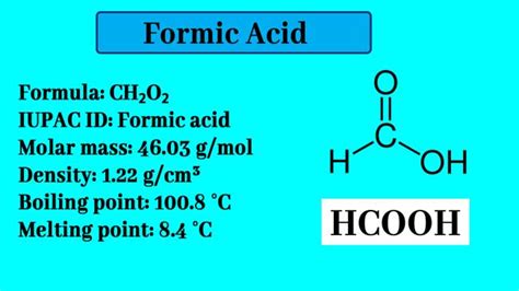 Formic Acid Preparation Properties Uses And Tests Chemistry Page