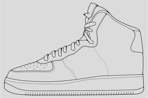 Download Shoes Sneaker Outline Drawing Vector Sneakers Drawn In A Sketch Style Black Line