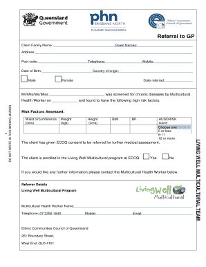 Fillable Online A4 Clinical Form Template For Prim Comm Hlth Svcs