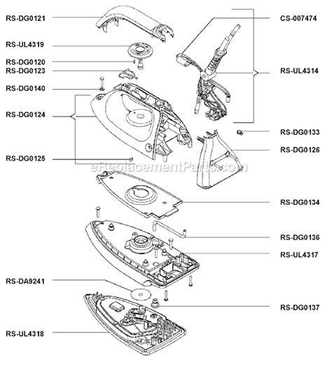 Rowenta Dg560 Parts List And Diagram