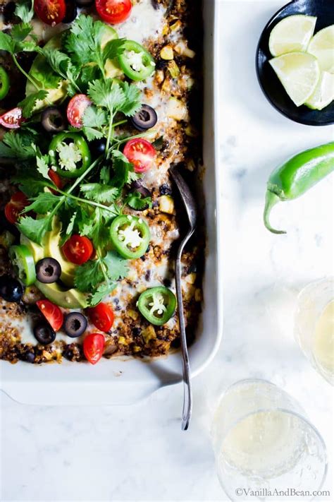 Quinoa Enchilada Bake With Black Beans Vanilla And Bean