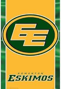 Edmonton Eskimos Logo Sports Poster Print 24x36 Amazon Ca Home