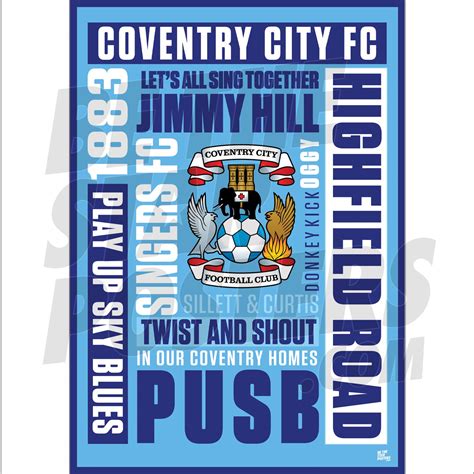 Coventry City FC Word Poster