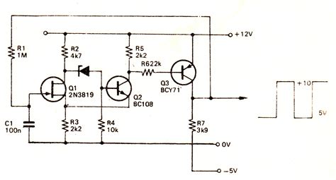 Square Wave Generator Circuit Diagram Op Amp And Transistor