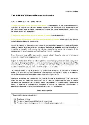 T Resumen Plan De Medios Pdf