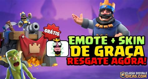 Emote E Skin De Torre Gr Tis No Clash Royale Corre Pra Garantir Suas