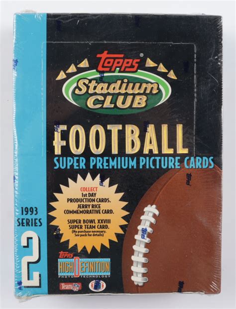 Topps Stadium Club Series Football Hobby Box With Packs