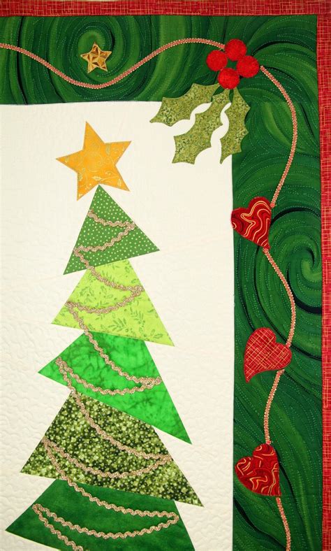 Christmas Tree Wall Quilt Christmas Quilted Wall Hanging Etsy