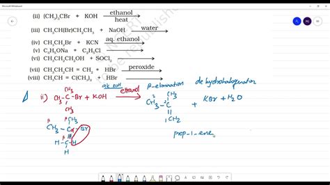 Write The Structure Of The Major Organic Product In Each Of The