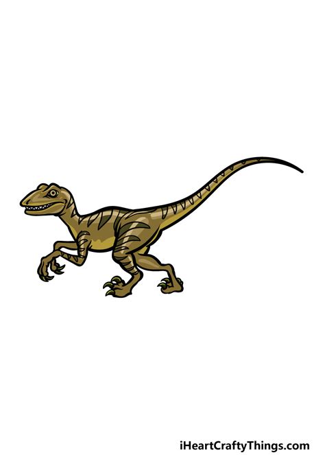 Velociraptor Drawing How To Draw A Velociraptor Step By Step 2022