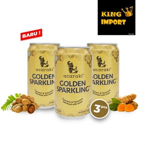 Jual Acaraki Golden Sparkling Isi 3pcs 320ml Kunyit Asem With Soda