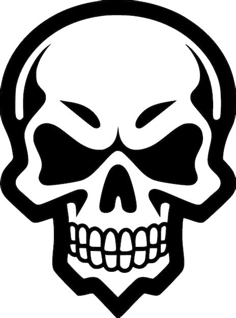 Premium Vector Skull Minimalist And Flat Logo Vector Illustration