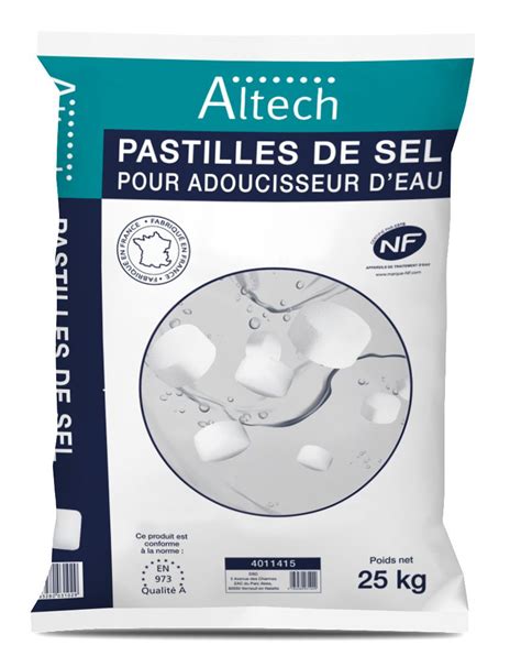 Altech Sel Pour Adoucisseur Altech Pastilles Sac Kg Cedeo