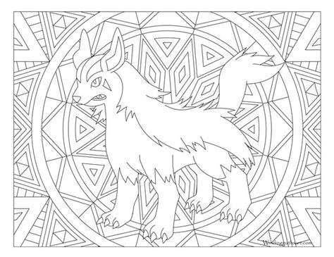 262 Mightyena Pokemon Coloring Page · Pokemon