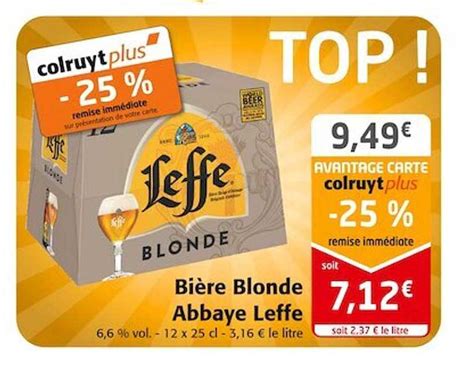 Promo Bière Blonde Abbaye Leffe chez Colruyt iCatalogue fr